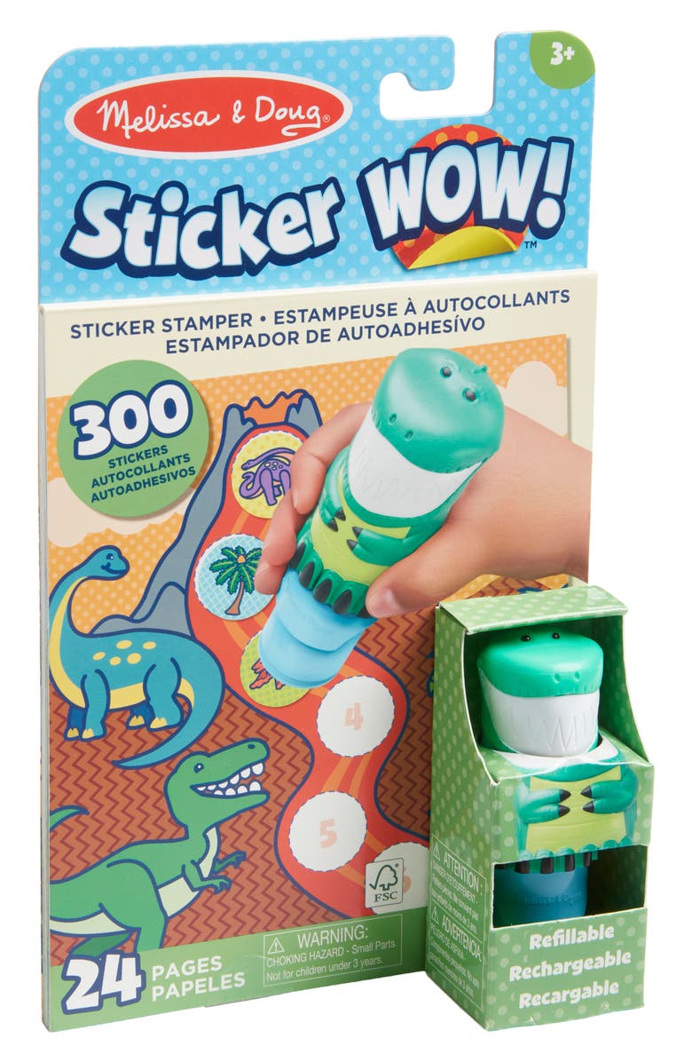 Melissa & Doug Sticker Wow! Olive the Dinosaur Kit, Main, color, 