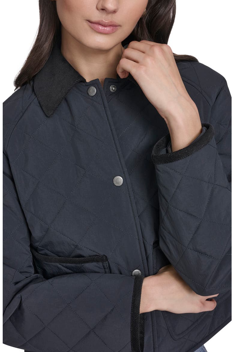 Quilted Barn Jacket, Alternate, color, BLACK