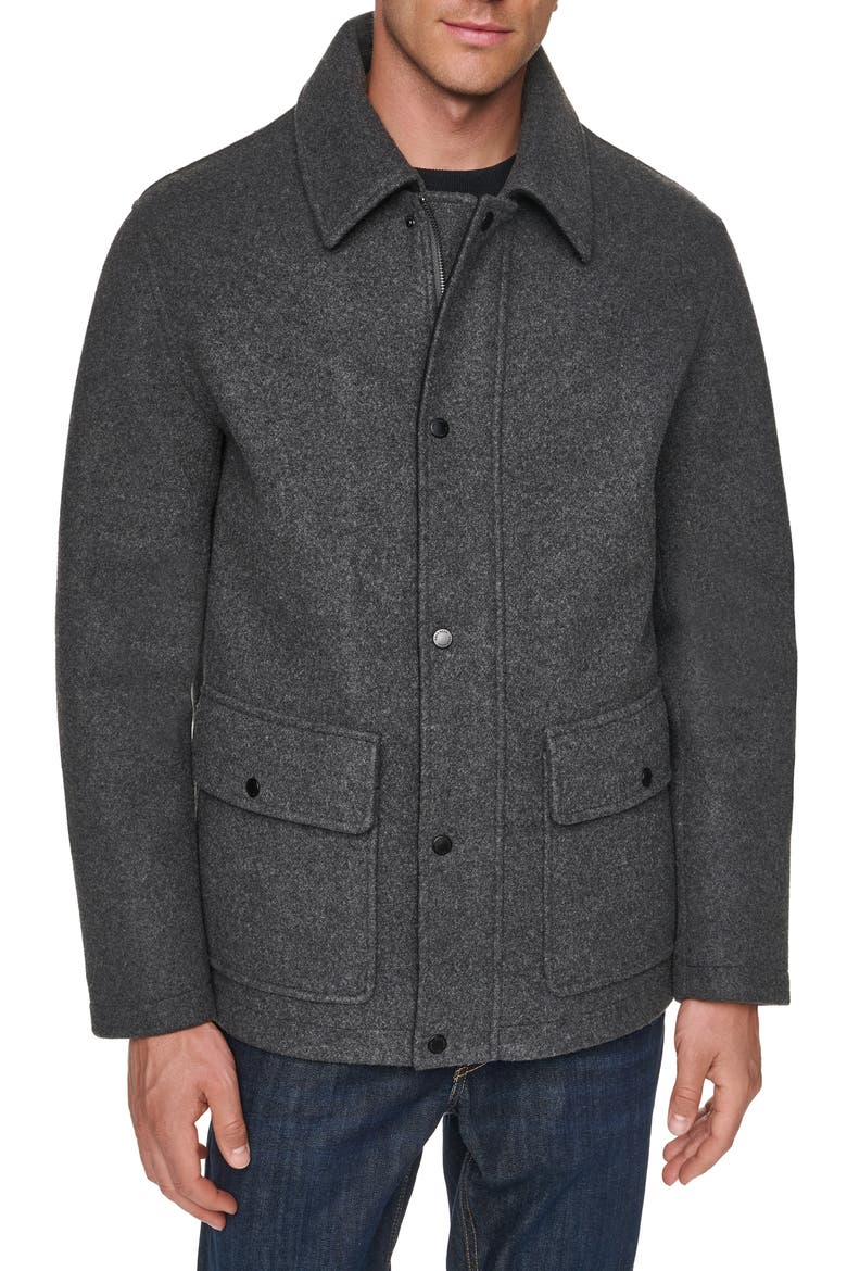Flannel Jacket, Main, color, CHARCOAL