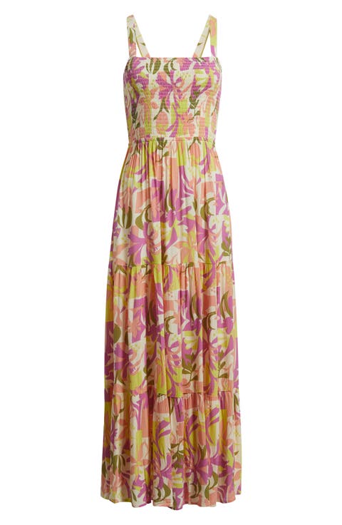 Topanga Canyon Print Sleeveless Maxi Dress