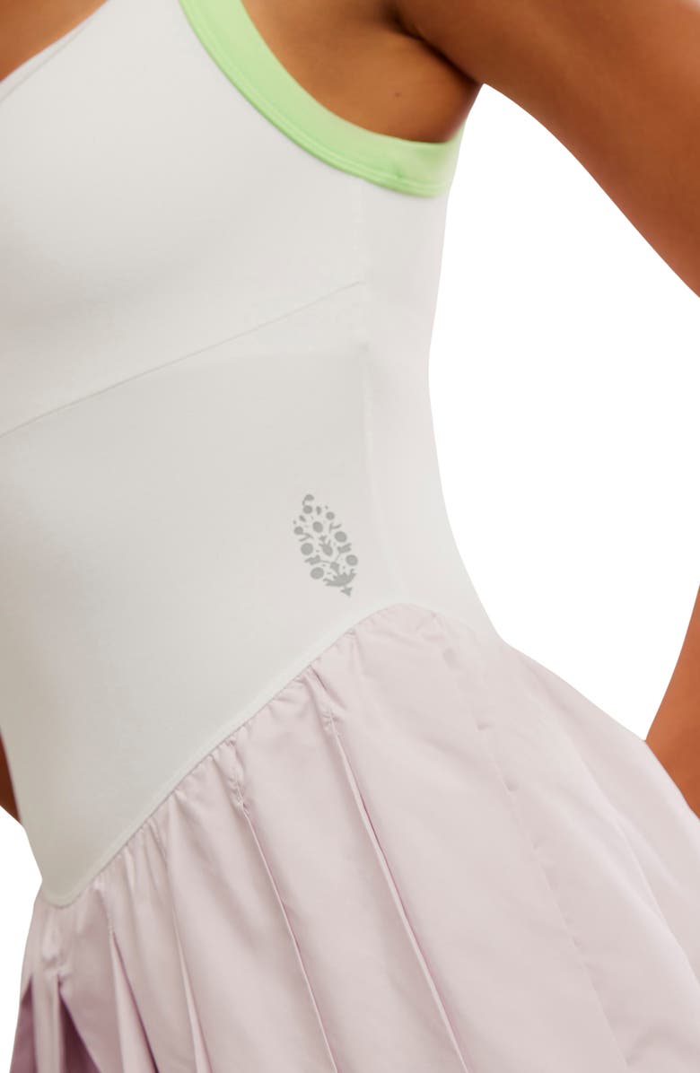 Free People FP Movement Swing of Things Mixed Media Tennis Dress, Alternate, color, Lavender Glaze