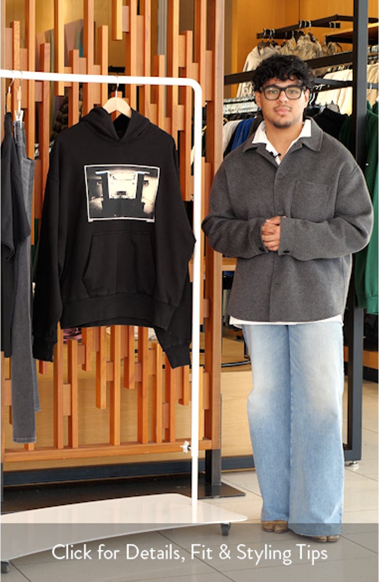 Lights On Oversize Photo Graphic Hoodie, sales video thumbnail