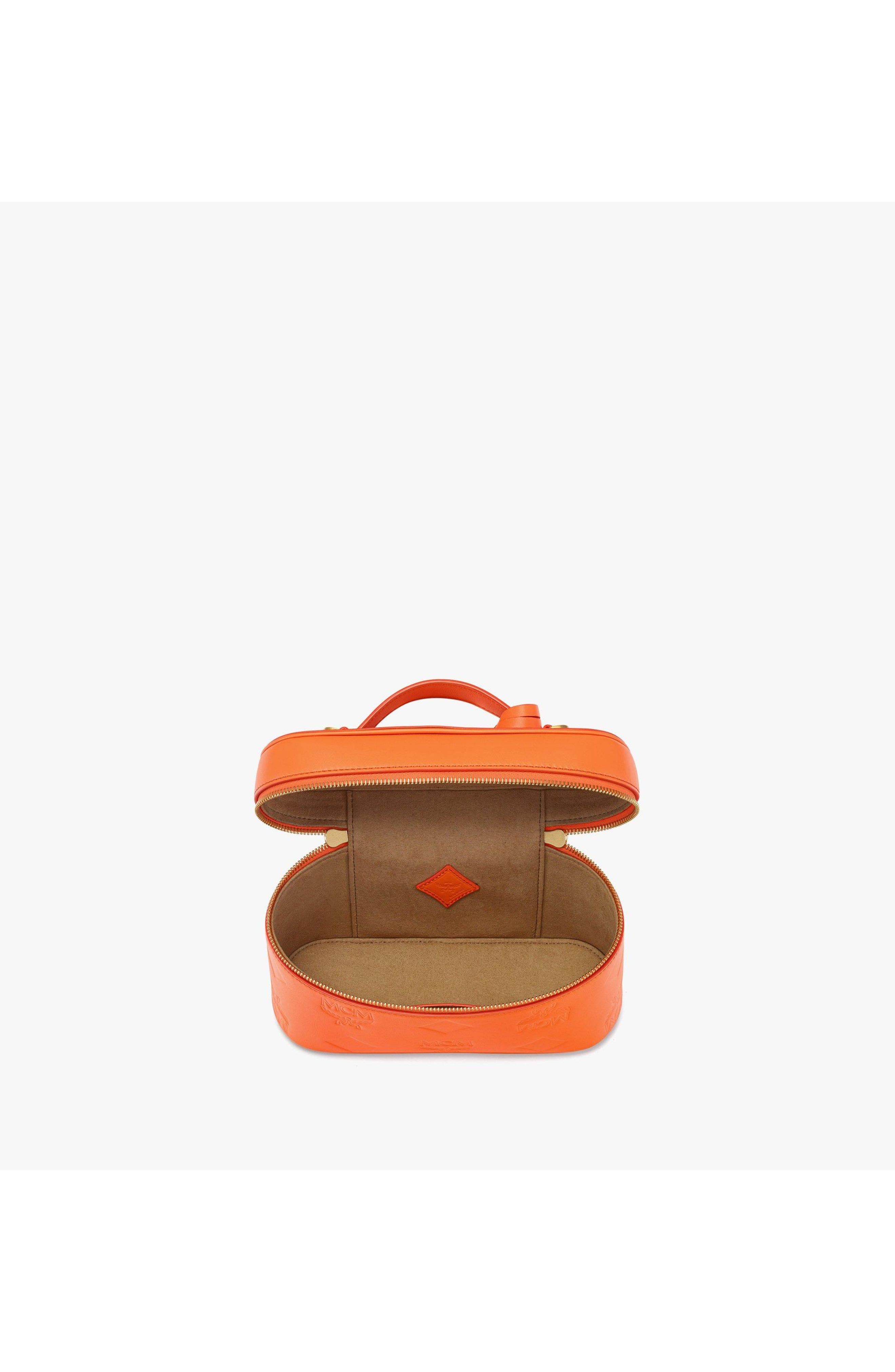 Small Aren Vanity Case in Maxi Monogram Leather, Alternate, color, Orange Slce