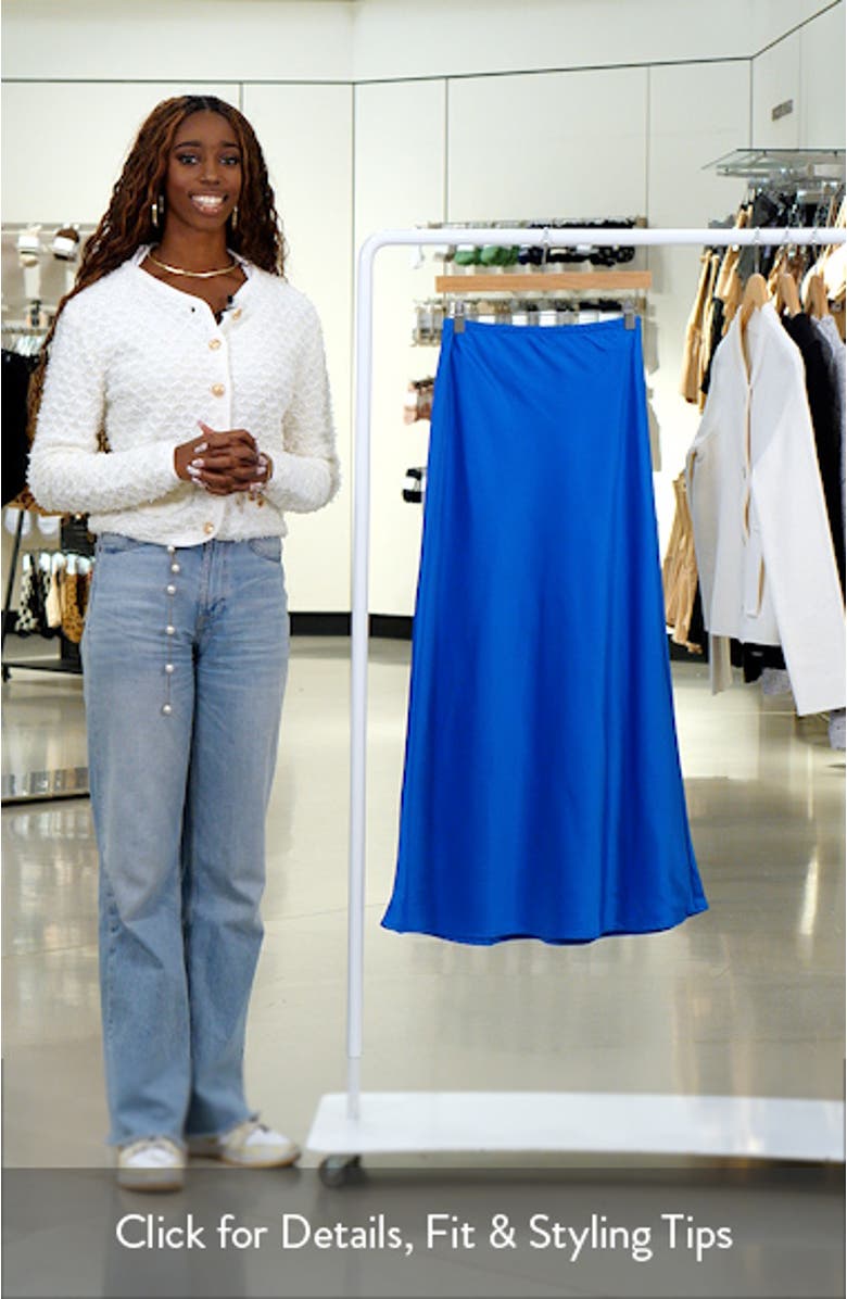Summer Coastin Satin Maxi Skirt, sales video thumbnail