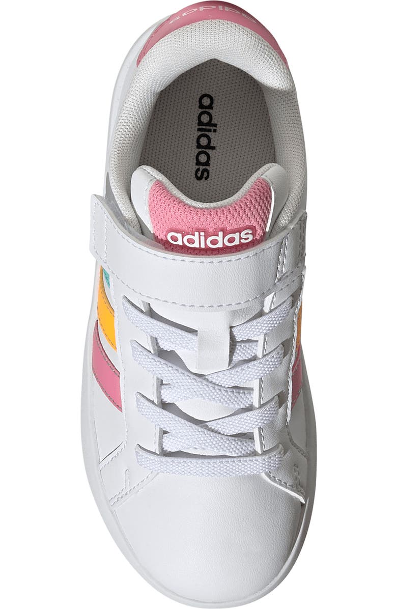 adidas Kids' Grand Court 3-0 Sneaker, Alternate, color, White/ Pink/ Tangerine