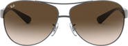 Ray-Ban 'Bubble Wrap' 63mm Aviator Sunglasses