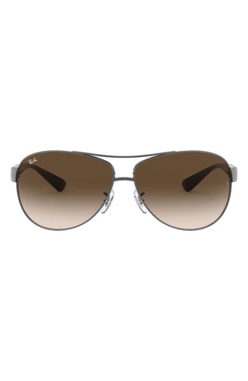 Ray-Ban 'Bubble Wrap' 63mm Aviator Sunglasses in Gunmetal Brown  product