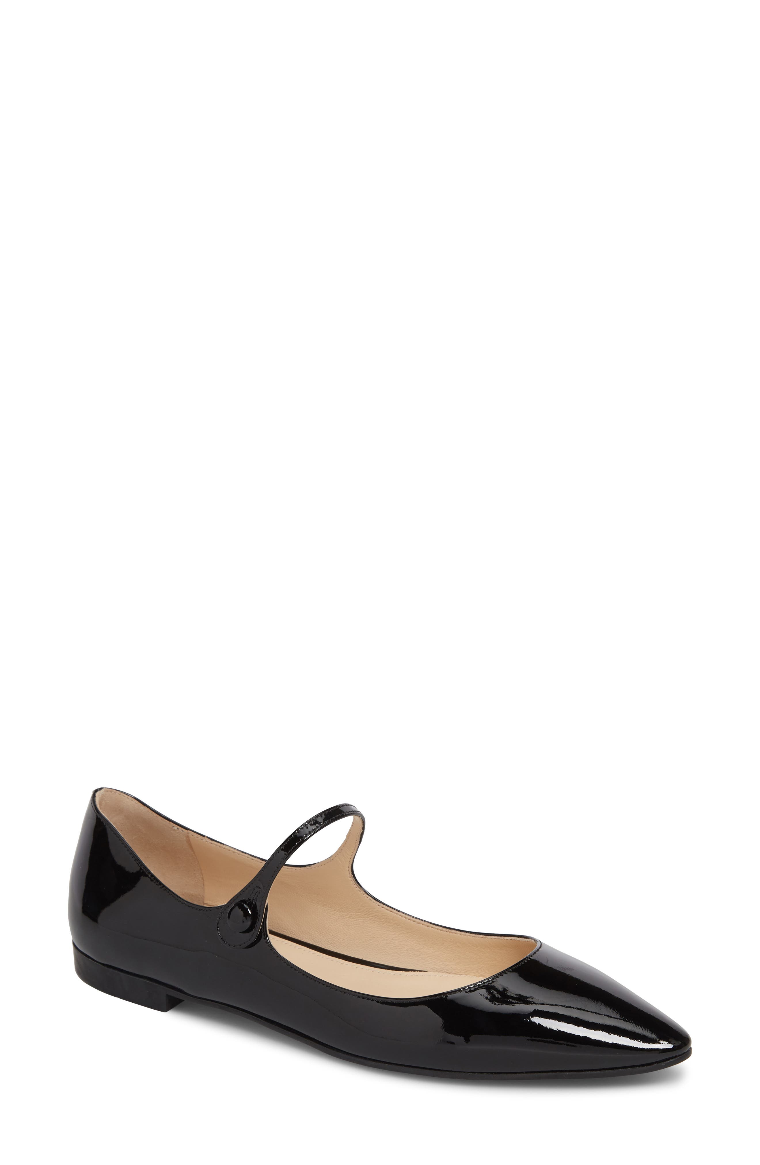 Prada Pointy Toe Mary Jane Flat, Main, color, 