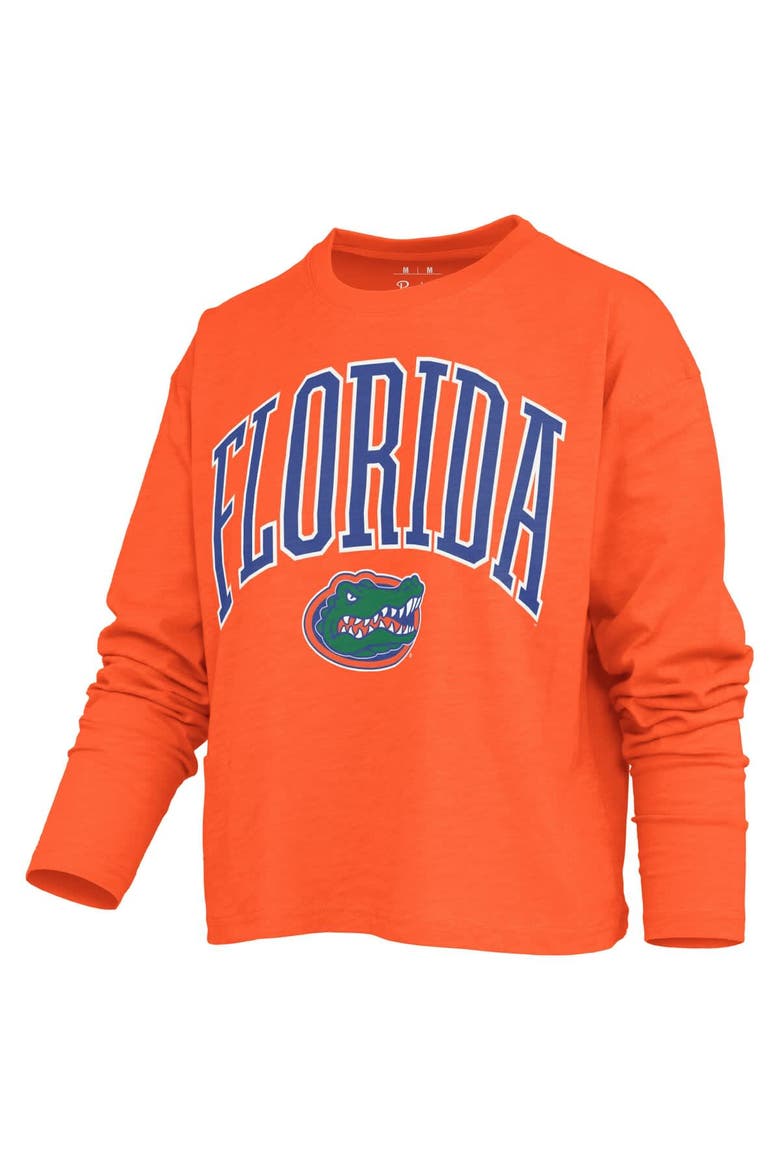 Women's Pressbox Orange Florida Gators Motley Boxy Waist-Length Long Sleeve T-Shirt, Alternate, color, Orange