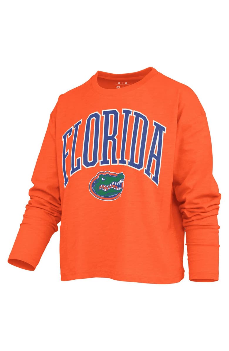 PRESSBOX Women's Pressbox Orange Florida Gators Motley Boxy Waist-Length Long Sleeve T-Shirt, Alternate, color, Orange