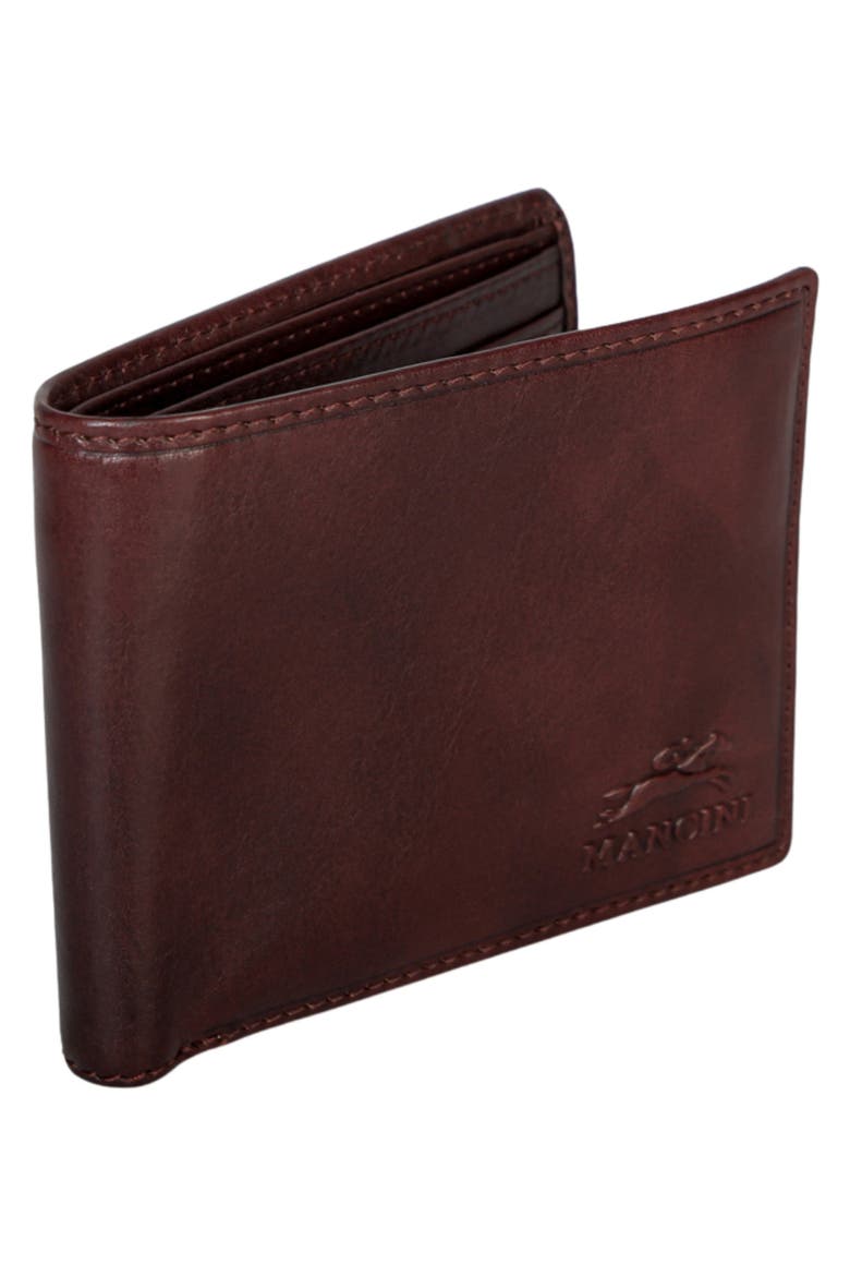 RFID Secure Leather Bifold Wallet, Alternate, color, BROWN