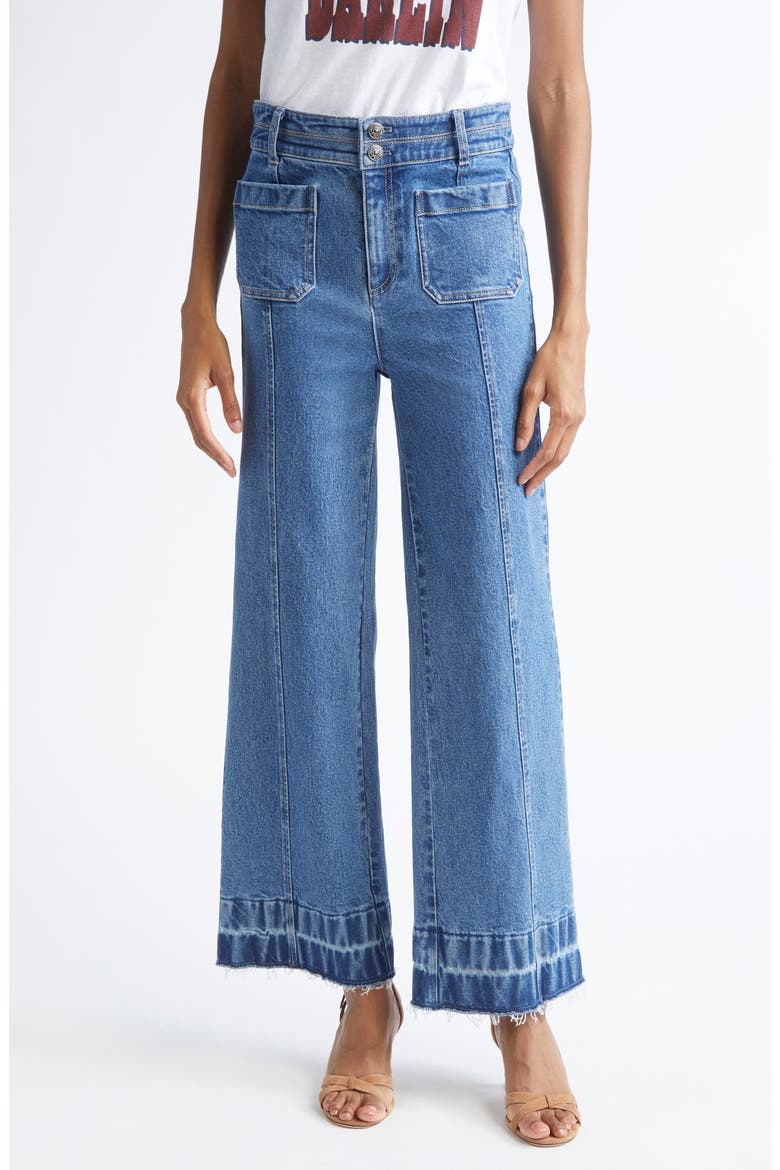 Dorothea Seam Wide Leg Jeans, Main, color, SAPPHIRE