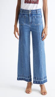 Cinq à Sept Dorothea Seam Wide Leg Jeans