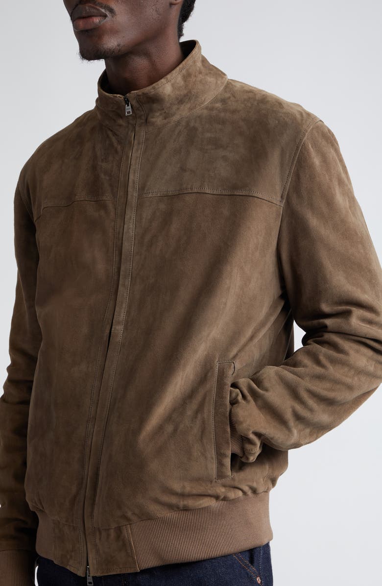 Herno Suede Bomber Jacket, Alternate, color, 