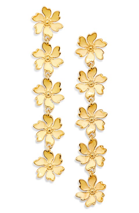 Cherry Blossom Linear Drop Earrings