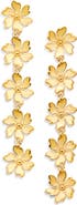 Oscar de la Renta Cherry Blossom Linear Drop Earrings