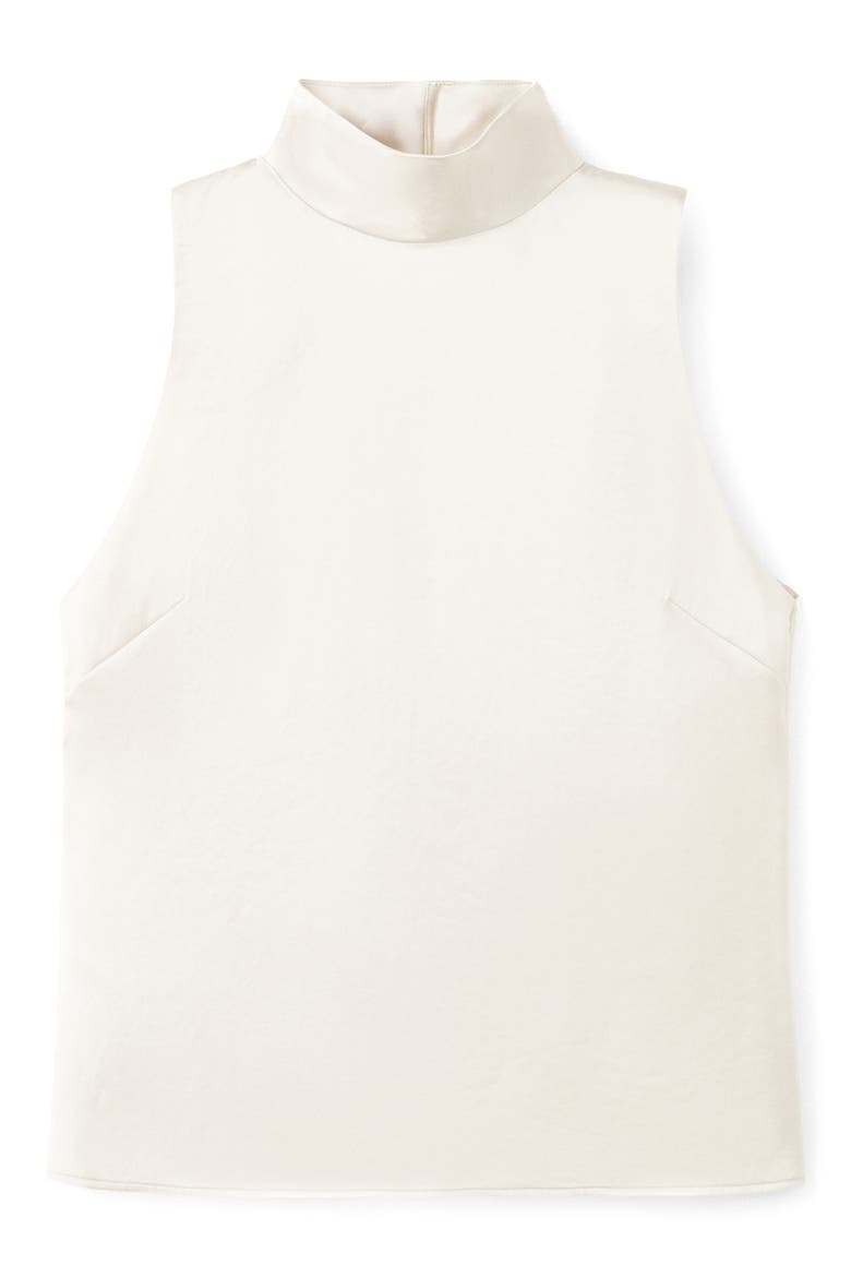 Stonak Sleeveless Satin Top, Main, color, LIGHT BEIGE
