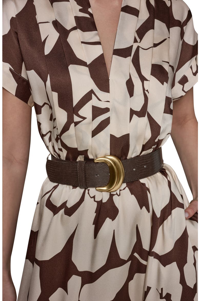 Belted Midi Dress, Alternate, color, CANYON