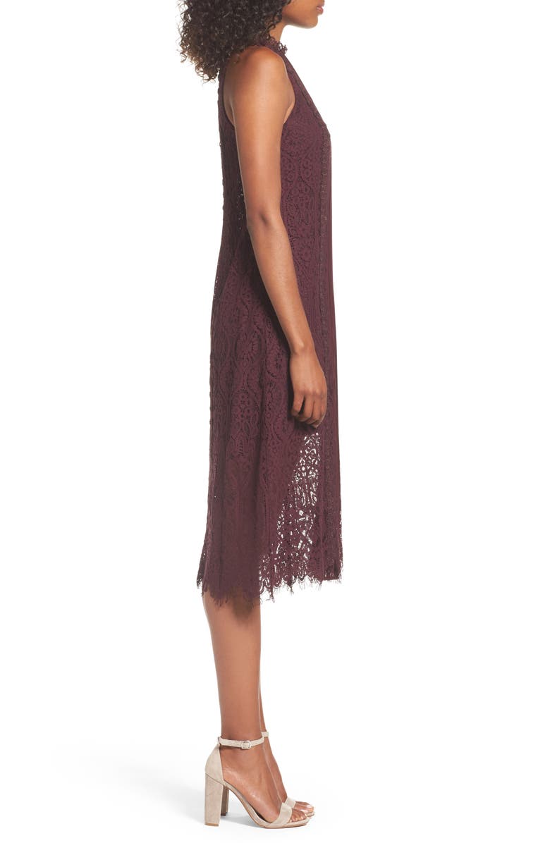 Chelsea28 Lace Pleated Midi Dress, Alternate, color, 