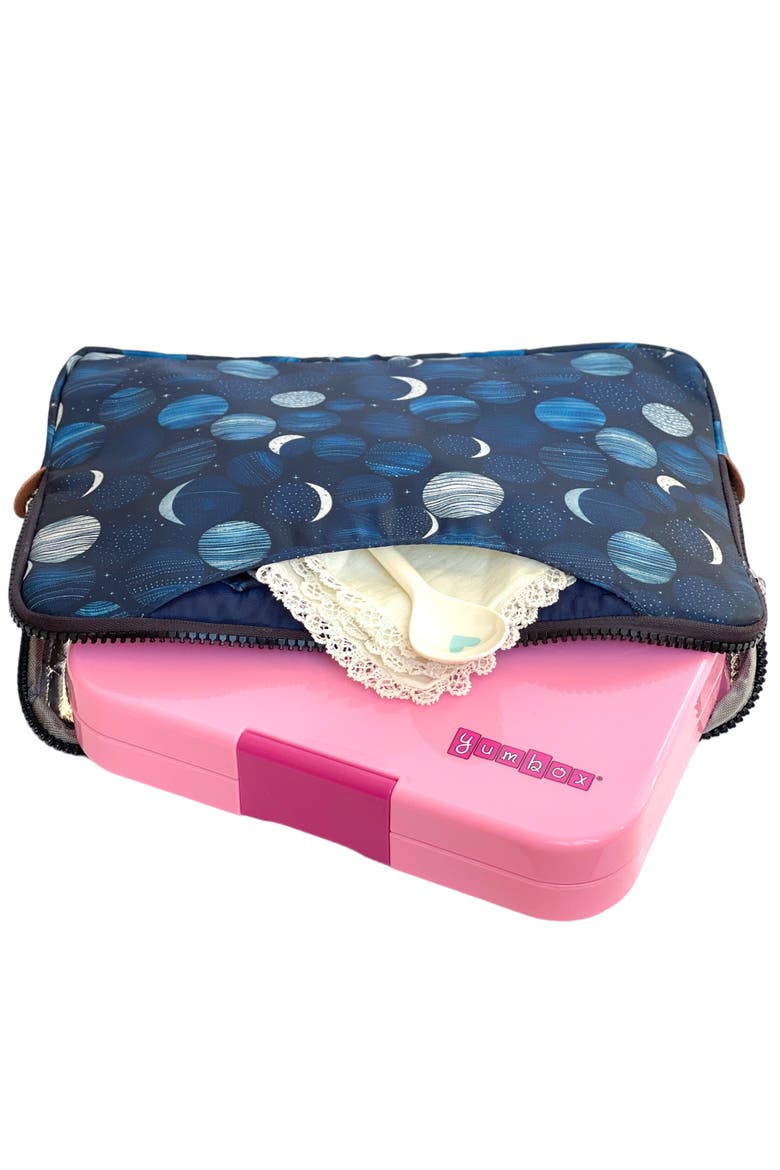 Poche Insulated Lunch Bag Sleeve Slim, Lightweight, and Portable with Handles & Pockets for Bento Boxes and Snacks, Alternate, color, Lunar Phases