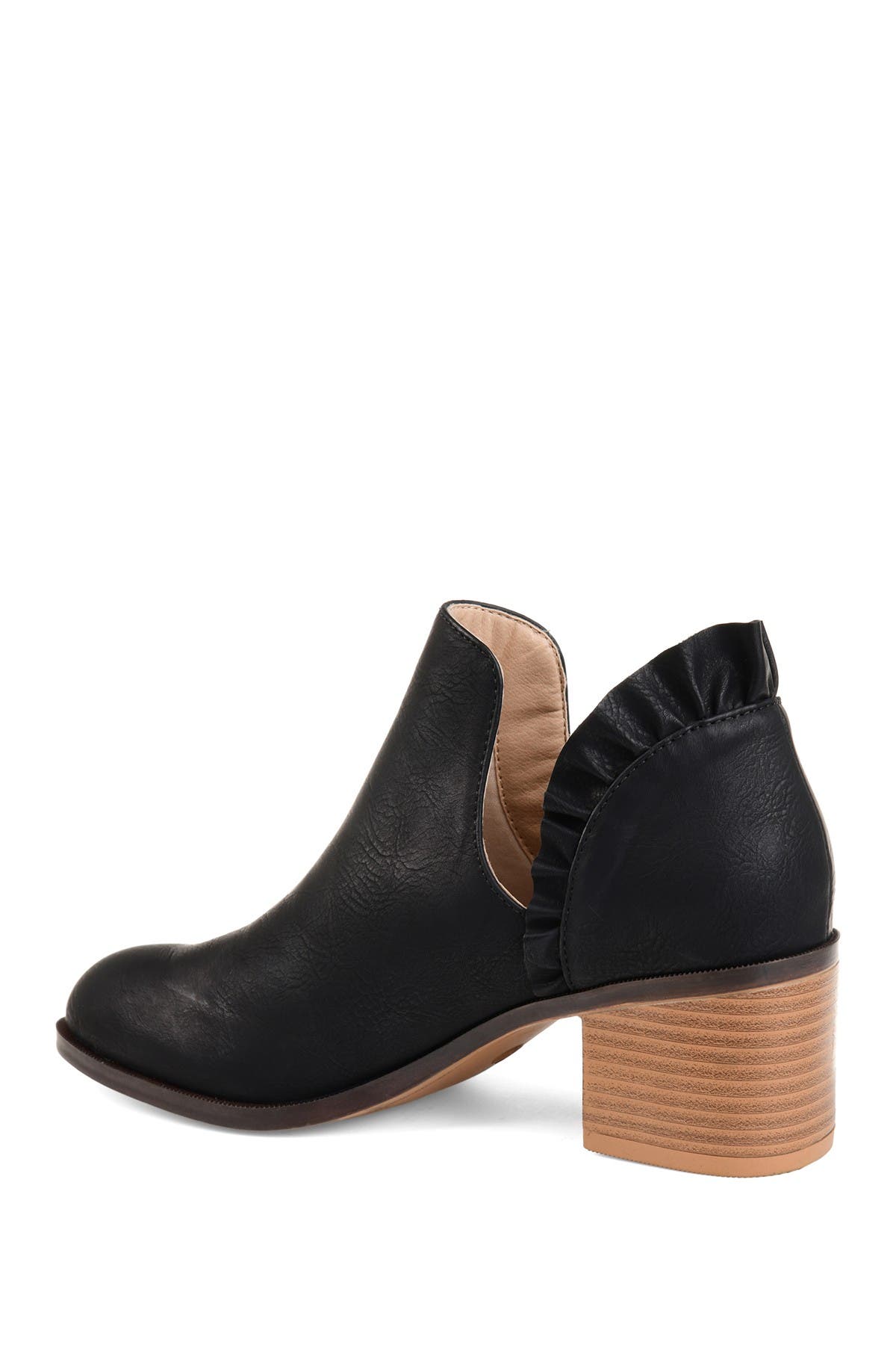 Journee Collection Lennie Ruffle Trim Ankle Bootie, Main, color, 