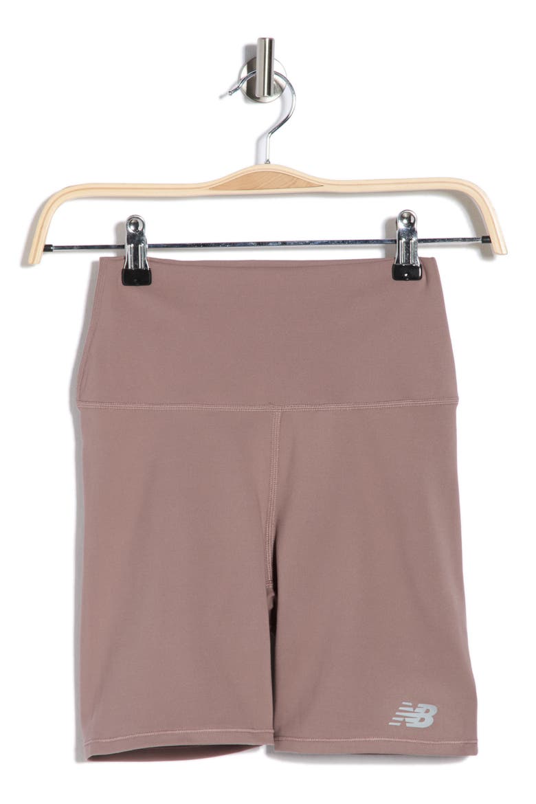 NB Harmony 6-Inch High Rise Performance Athletic Shorts, Alternate, color, BROWN