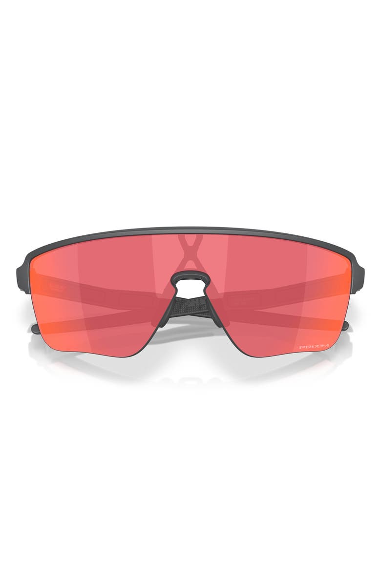 Oakley Corridor 142mm Semi Rimless Prizm<sup>™</sup> Polarized Shield Sunglasses, Alternate, color, Matte Carbon / Prizm Trail