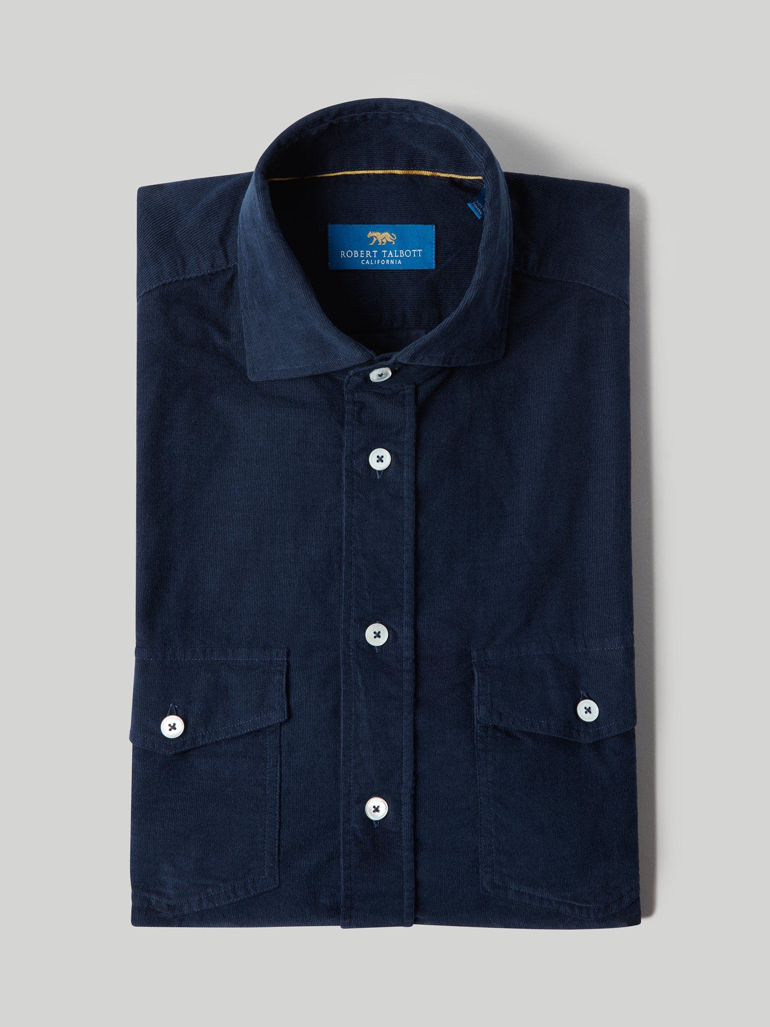 Robert Talbott Butler Pinwale Shirt in Navy 