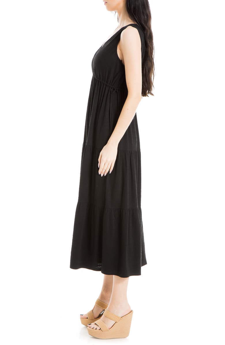 MAX STUDIO V-Neck Sleeveless Tiered Maxi Dress, Alternate, color,