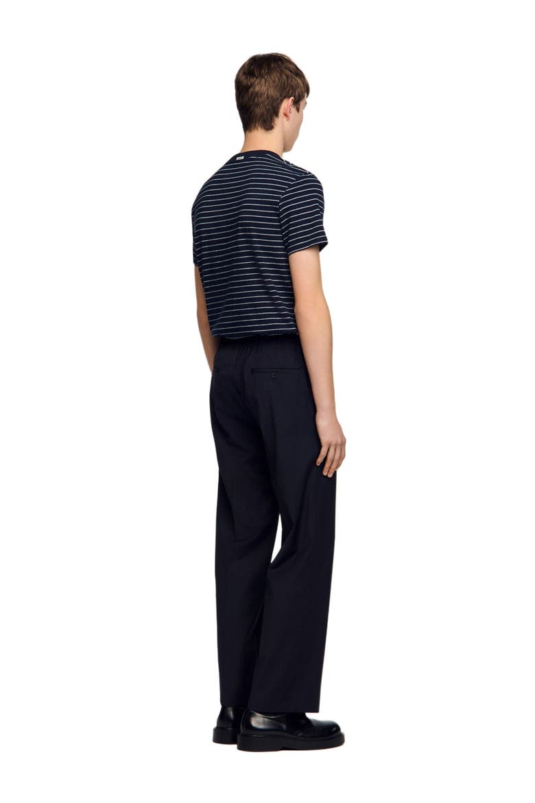 Wide-leg trousers, Alternate, color, Navy blue