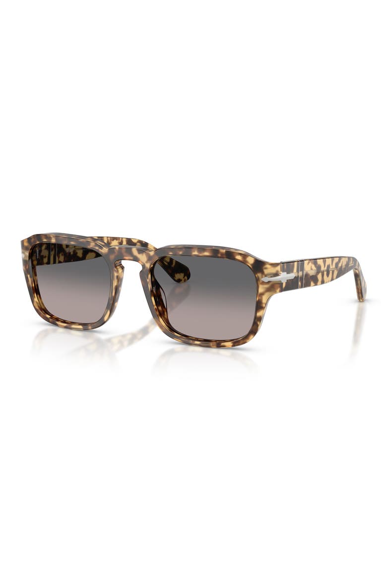 56mm Gradient Polarized Pillow Sunglasses, Alternate, color, TORTOISE BROWN / BLUE / POLAR