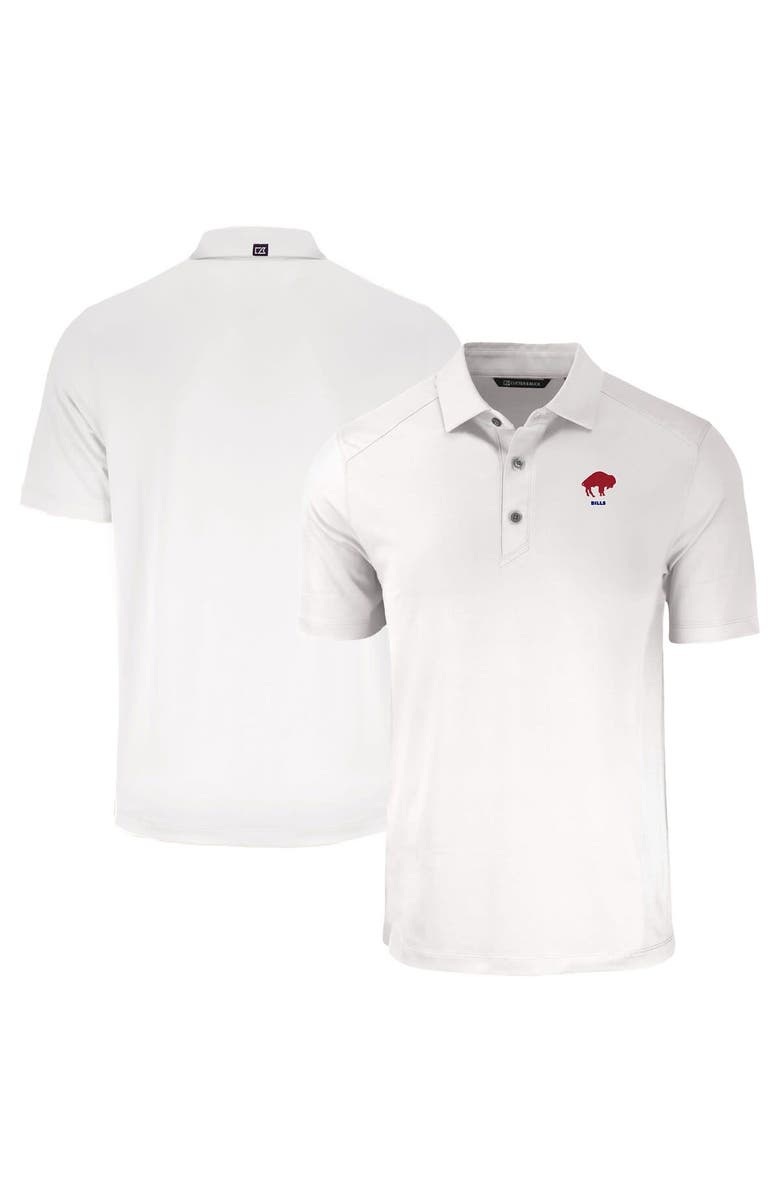 Cutter & Buck Men's Cutter & Buck  White Buffalo Bills Throwback Forge Eco Stretch Recycled Polo, Main, color, 