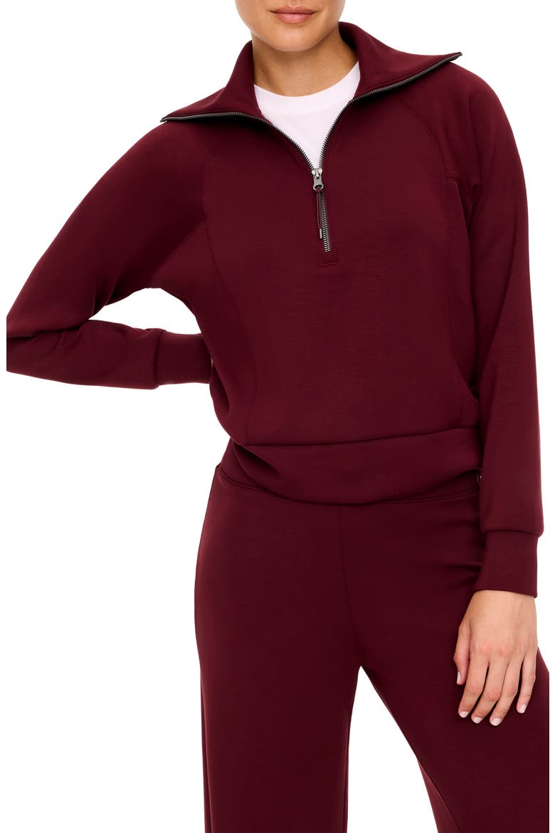 AirEssentials Half Zip Sweatshirt, Main, color, VINO