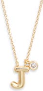 Chelsea28 Goldtone Initial Pendant Necklace