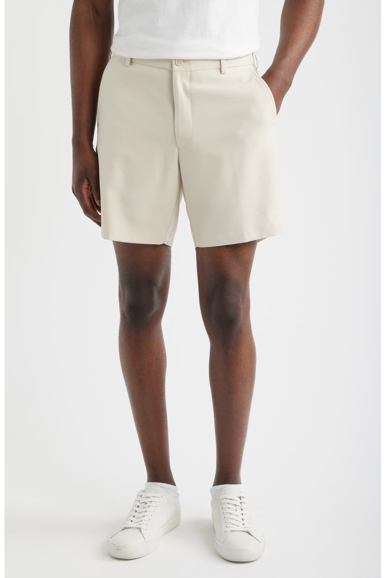 Salem 7-Inch High Drape Performance Shorts, Main, color, STONE