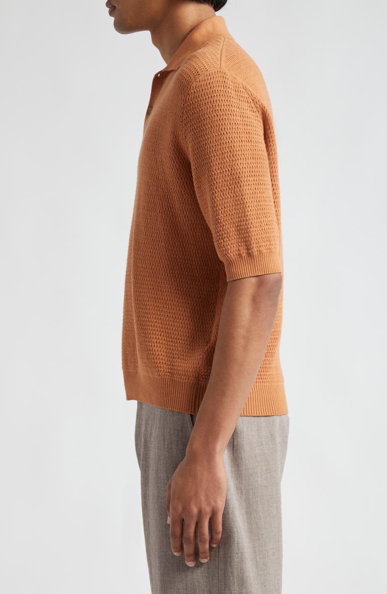 De Bonne Facture Honeycomb Knit Polo, Alternate, color, 