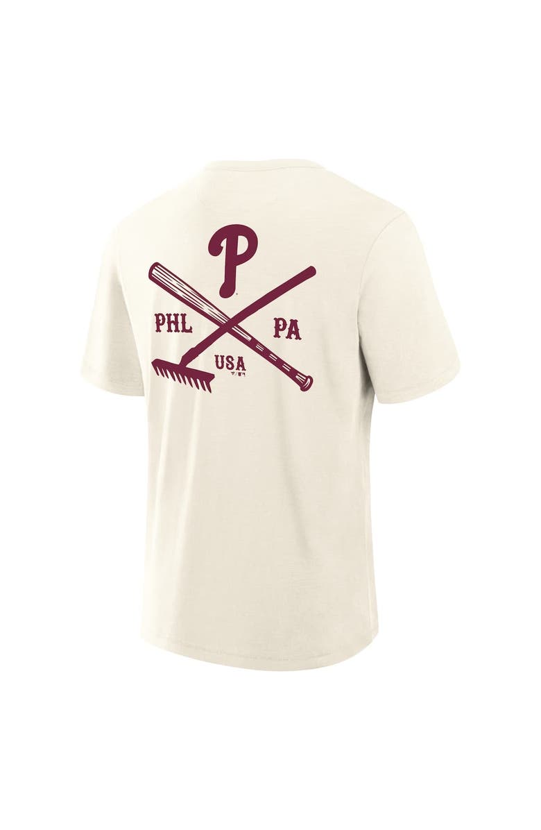FANATICS Men's Fanatics Cream Philadelphia Phillies Nostalgia Stadium Slub T-Shirt, Alternate, color, Cream