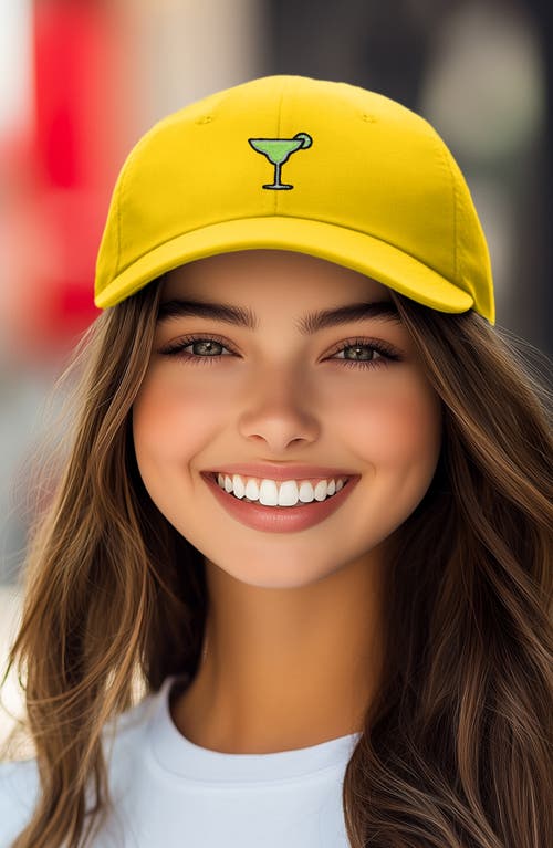 Dalix Margarita Embroidered Dad Hat In Gold