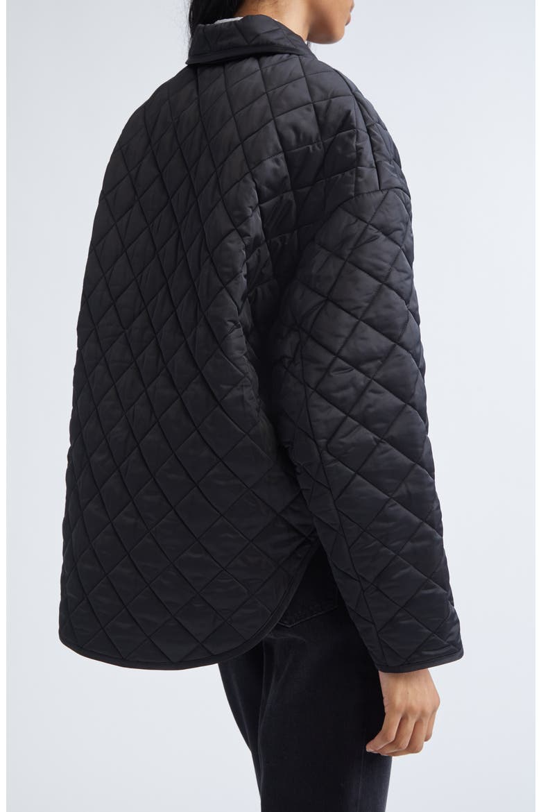 Oversize Quilted Jacket, Alternate, color, BLACK