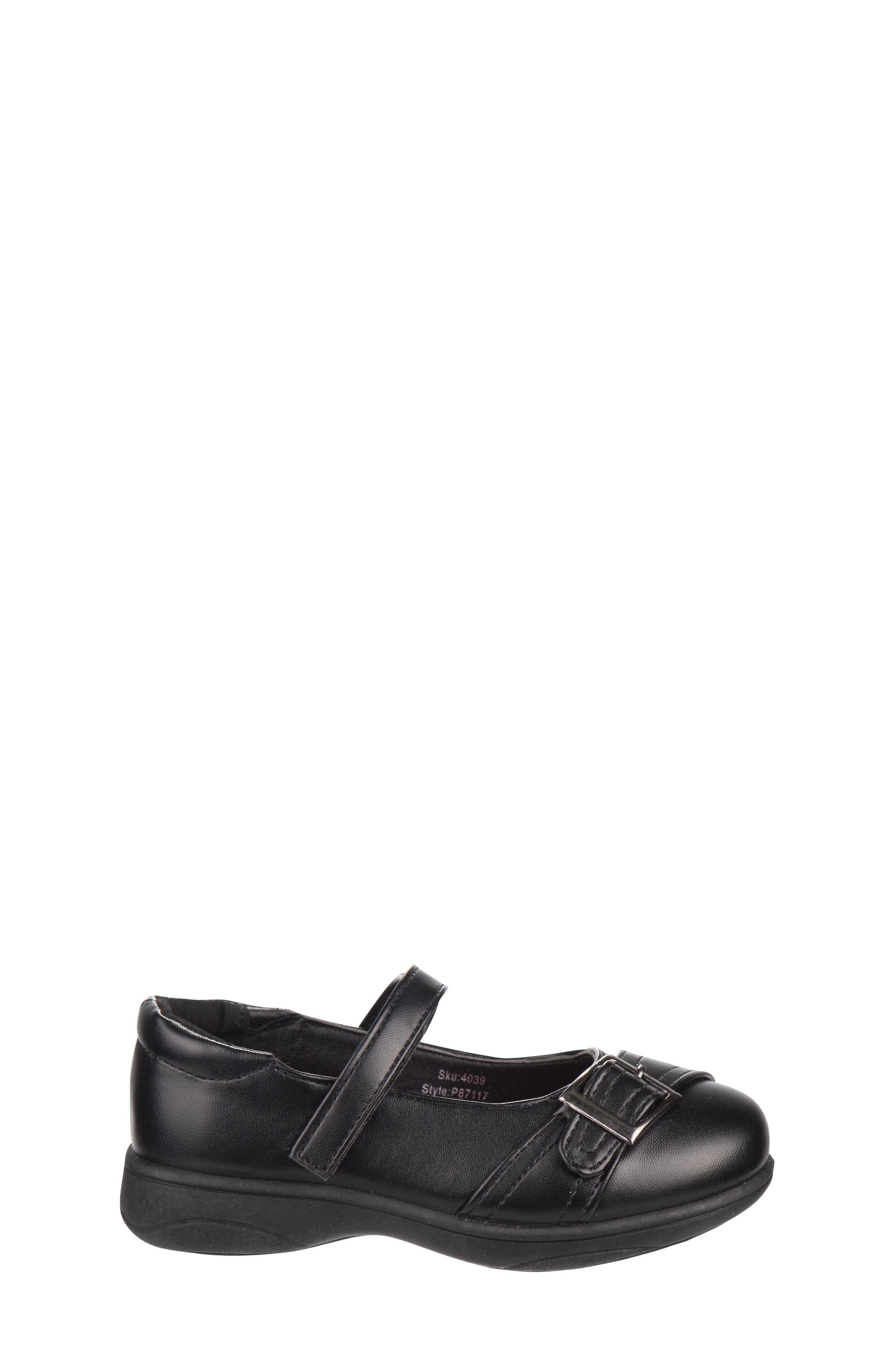 Kids' Buckle Mary Jane Flat, Alternate, color, BLACK