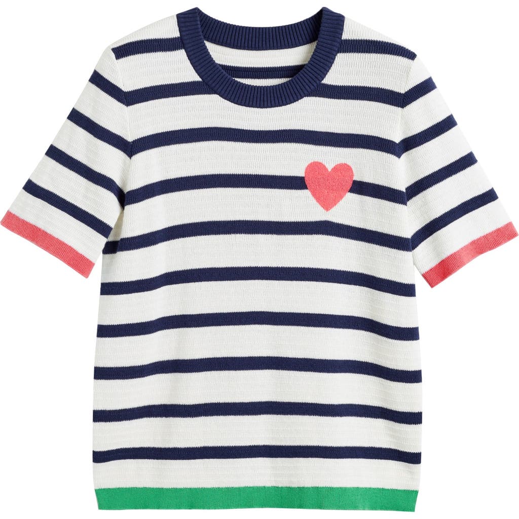 Chinti & Parker Breton T-shirt In Cream-navy
