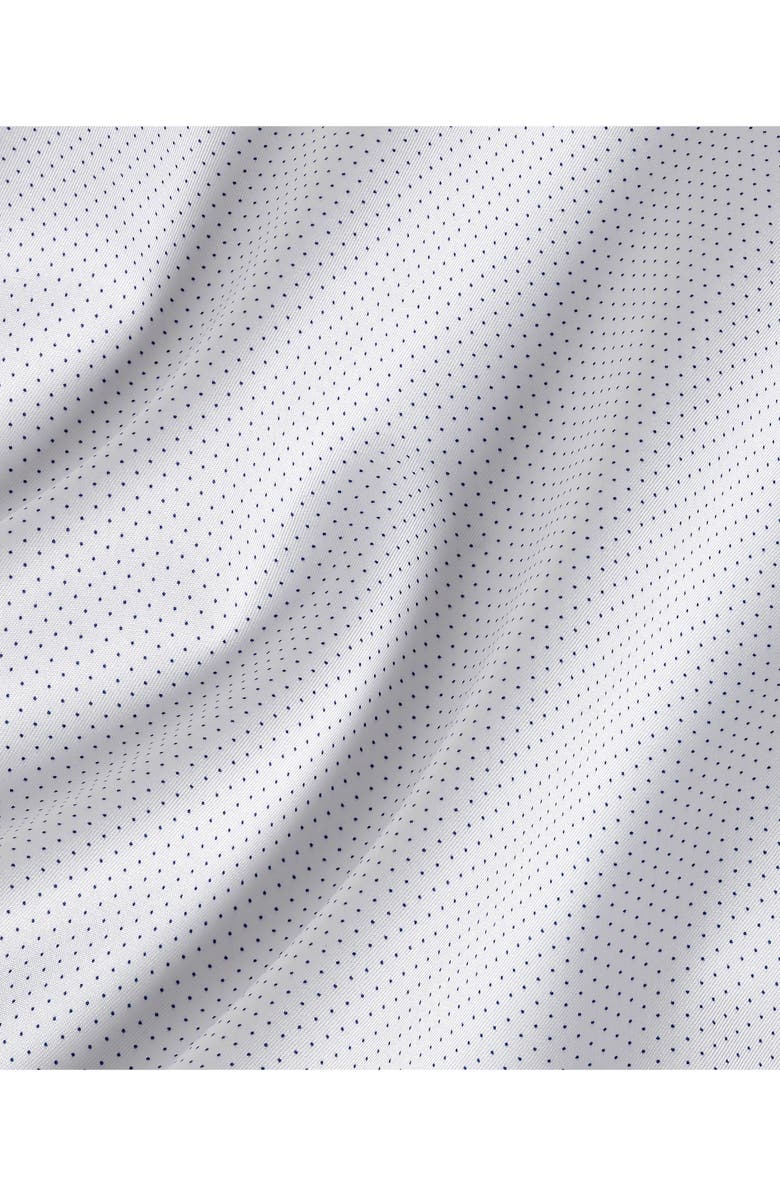 David Donahue Slim Fit Dot Print Dress Shirt, Alternate, color, White/ Navy