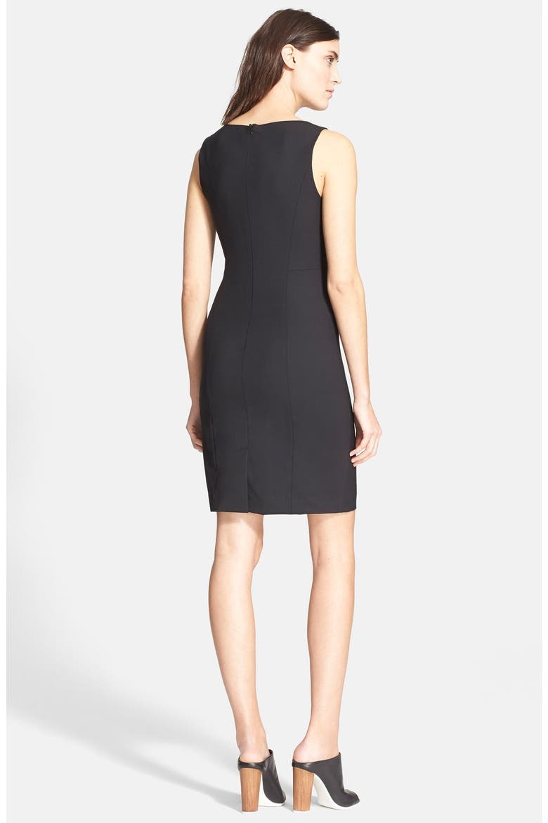 'Betty.2B' Stretch Wool Sheath Dress, Alternate, color, BLACK