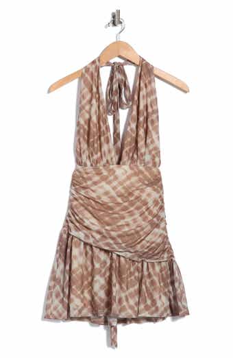Anjolita Plunge Halter Minidress