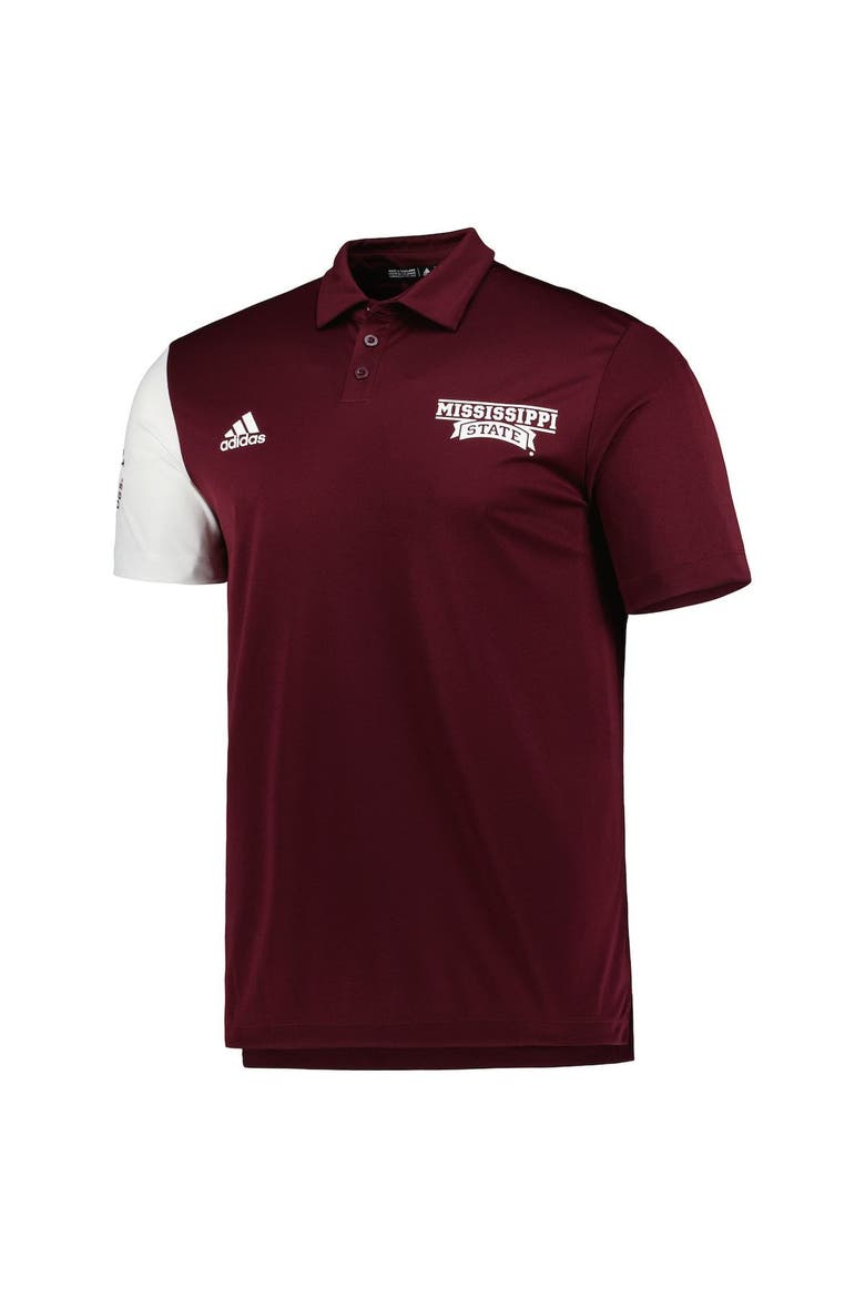 Men's adidas Maroon Mississippi State Bulldogs AEROREADY Polo, Alternate, color, Maroon