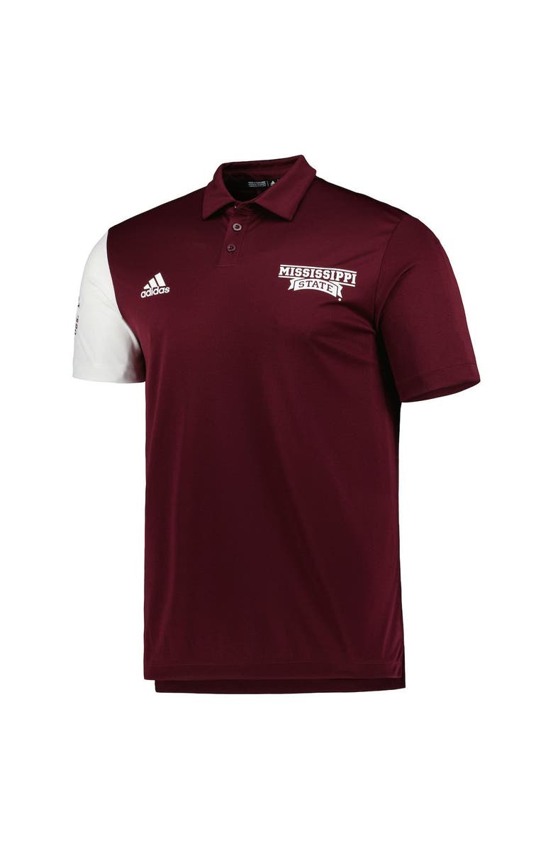 adidas Men's adidas Maroon Mississippi State Bulldogs AEROREADY Polo, Alternate, color,