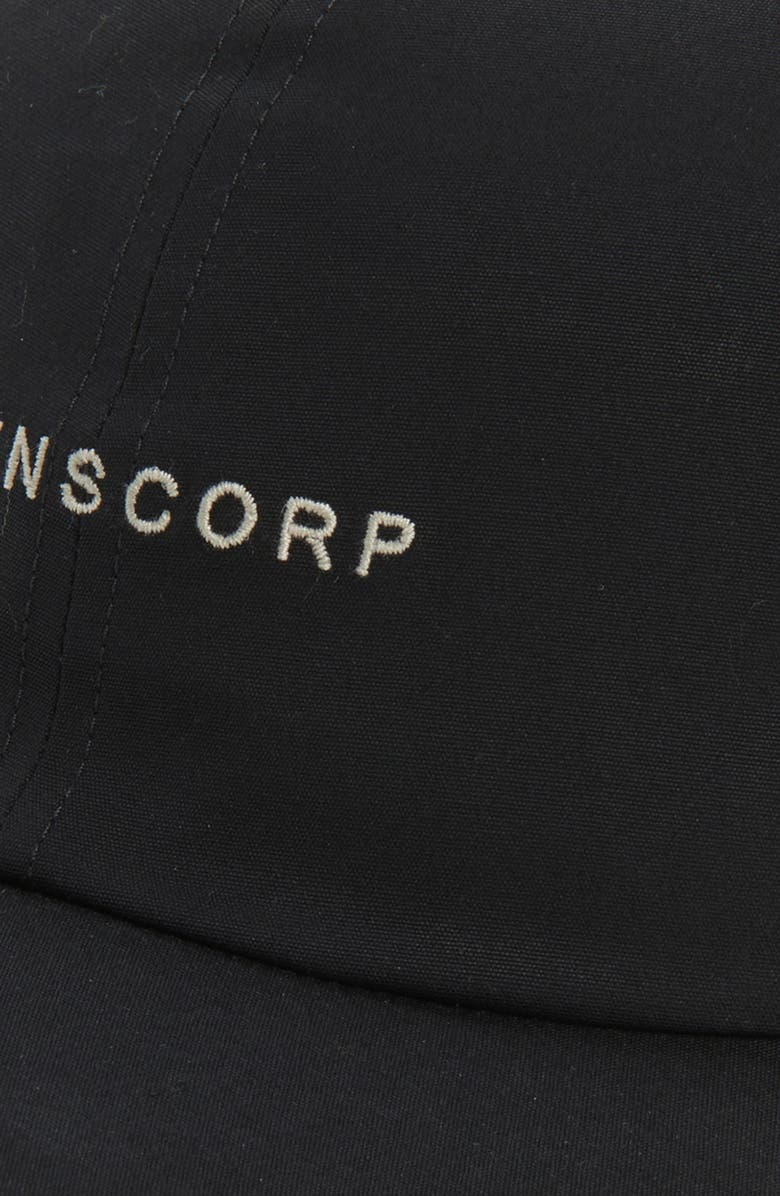 Rick Owens Logo Embroidered Snapback Baseball Cap, Alternate, color, Black/ Pearl