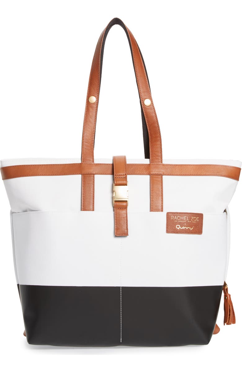 Quinny x Rachel Zoe 'Jet Set' Canvas Diaper Bag, Main, color,
