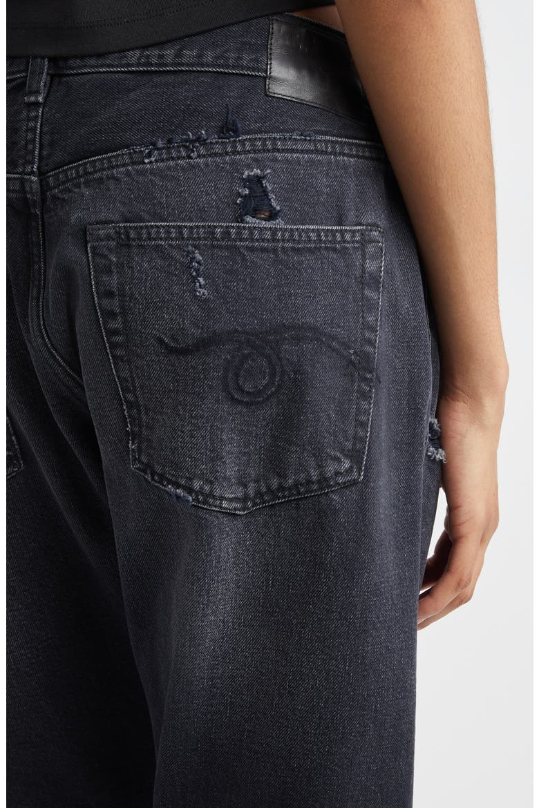 Crossover Ripped Ankle Jeans, Alternate, color, JAKE BLACK