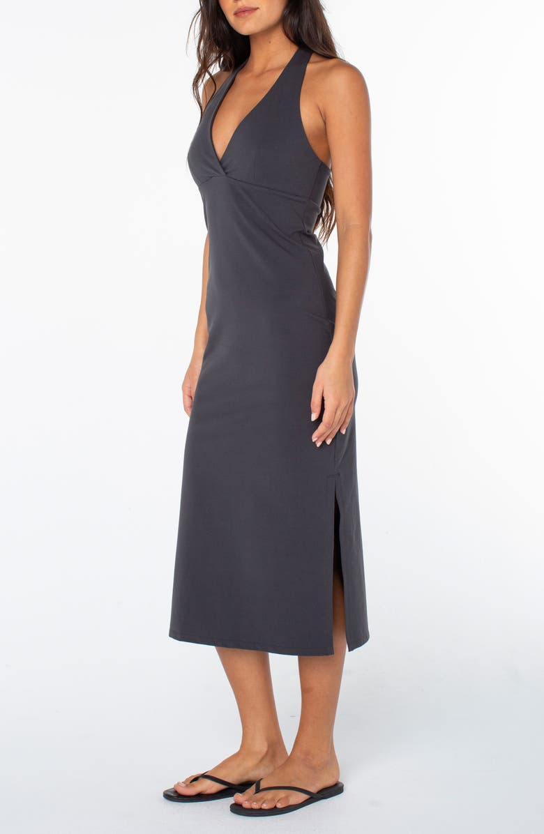 Roxy South Shore Stretch Cotton Midi Dress, Alternate, color, Phantom